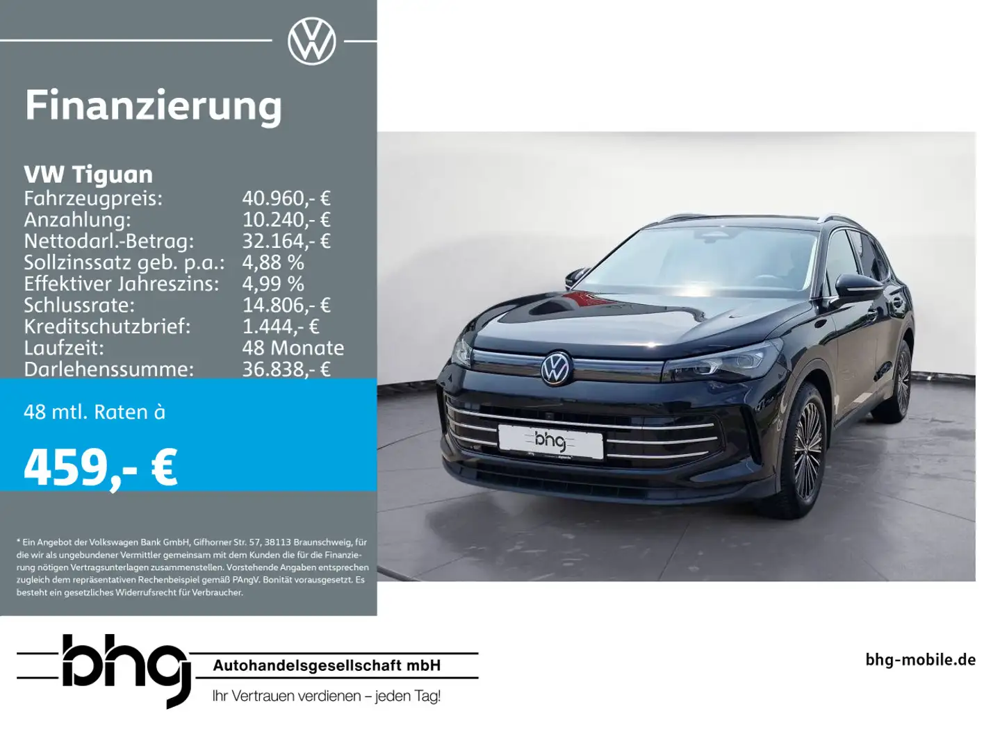 Volkswagen Tiguan 2.0 TDI SCR DSG Elegance Schwarz - 1
