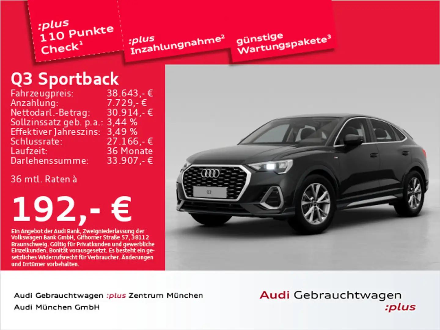 Audi Q3 35 TFSI S tronic S line AHK/Virtual Schwarz - 1