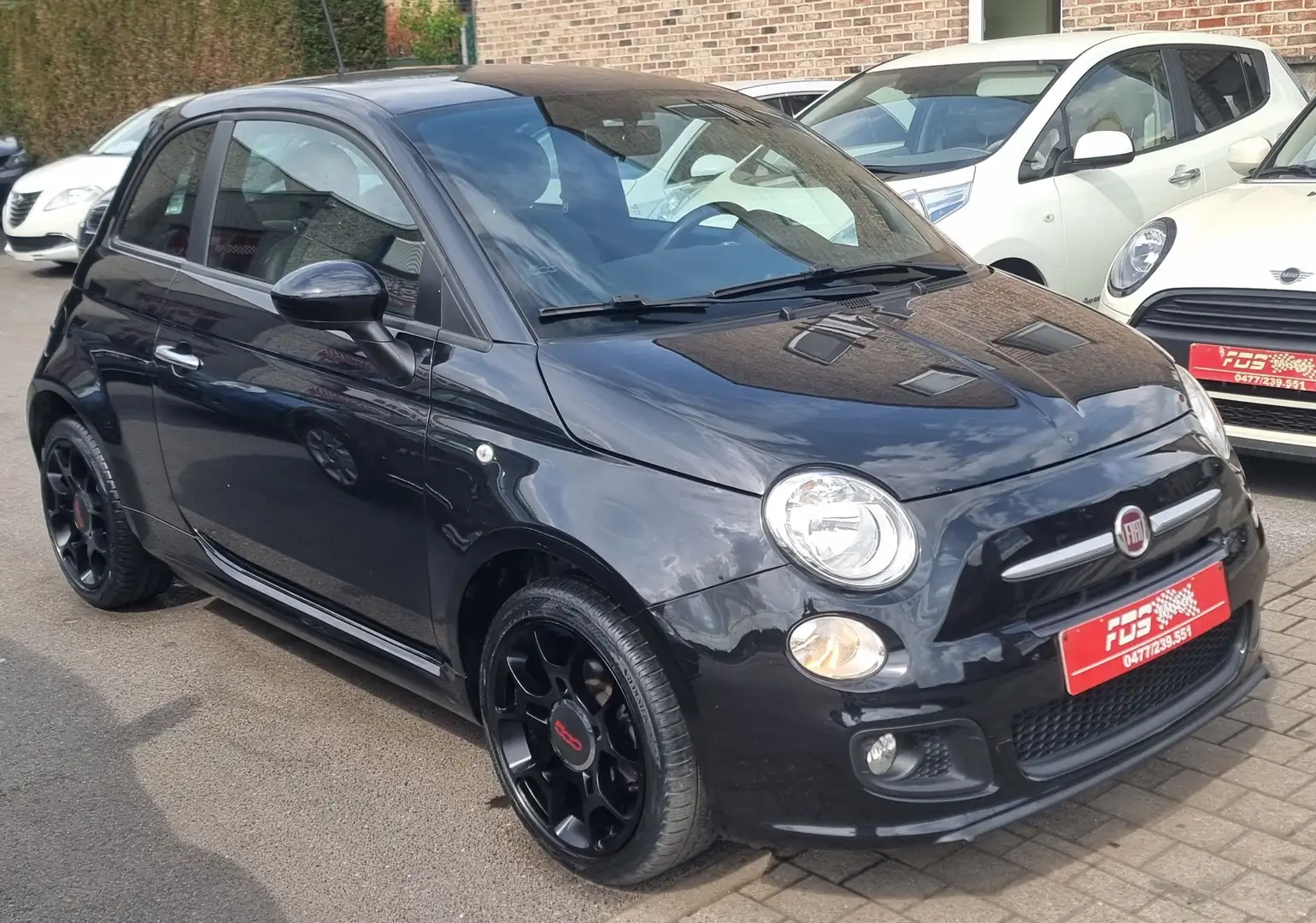 Fiat 500 1.2i Sport / SEMI CUIR SPORT/ GARANTIE /1AN CARPSS Zwart - 2