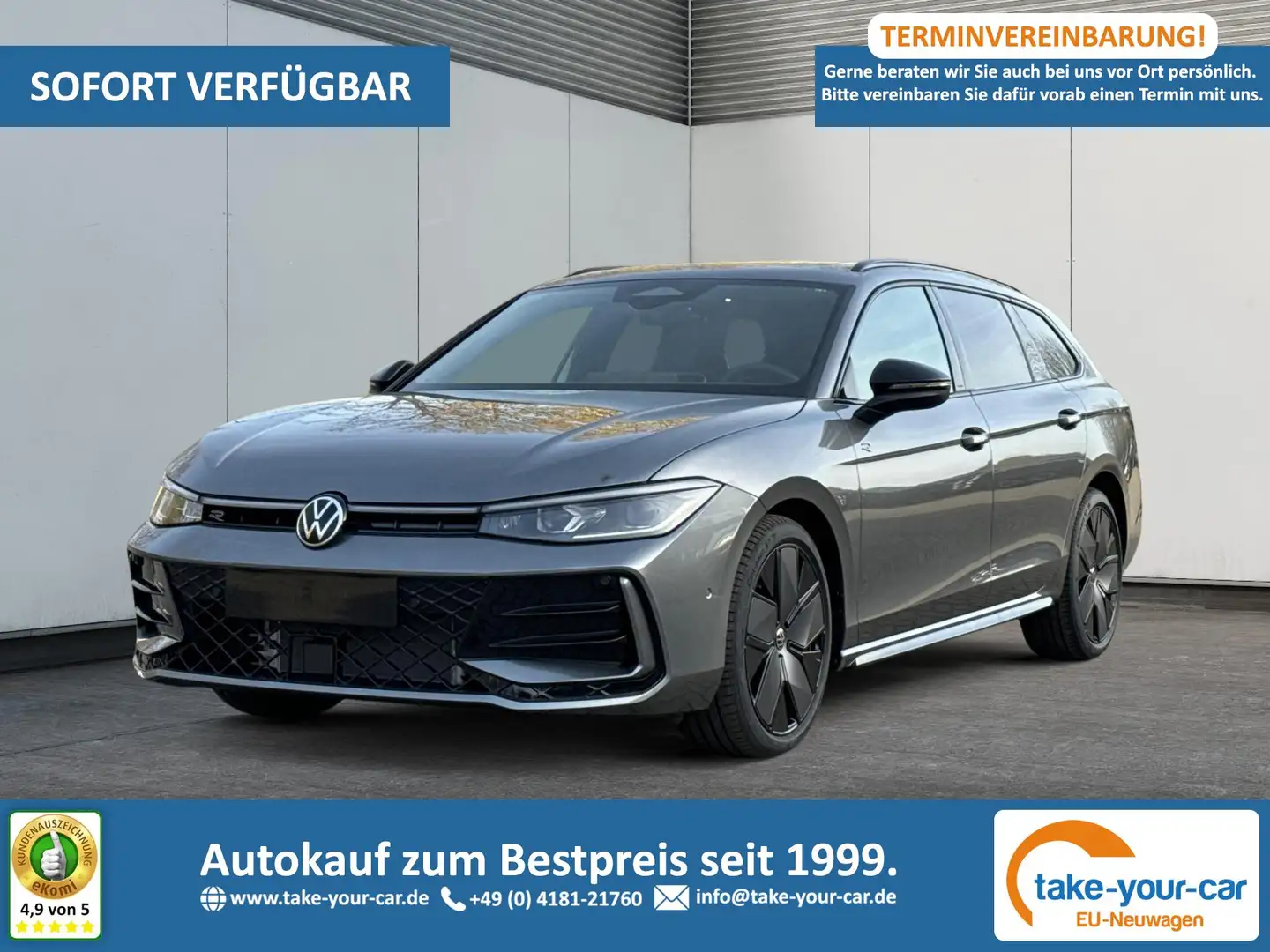 Volkswagen Passat Variant R-Line AHK+PANO+NAVI+Head-UP+Matrix-LED+ACC 2.0... Grau - 1