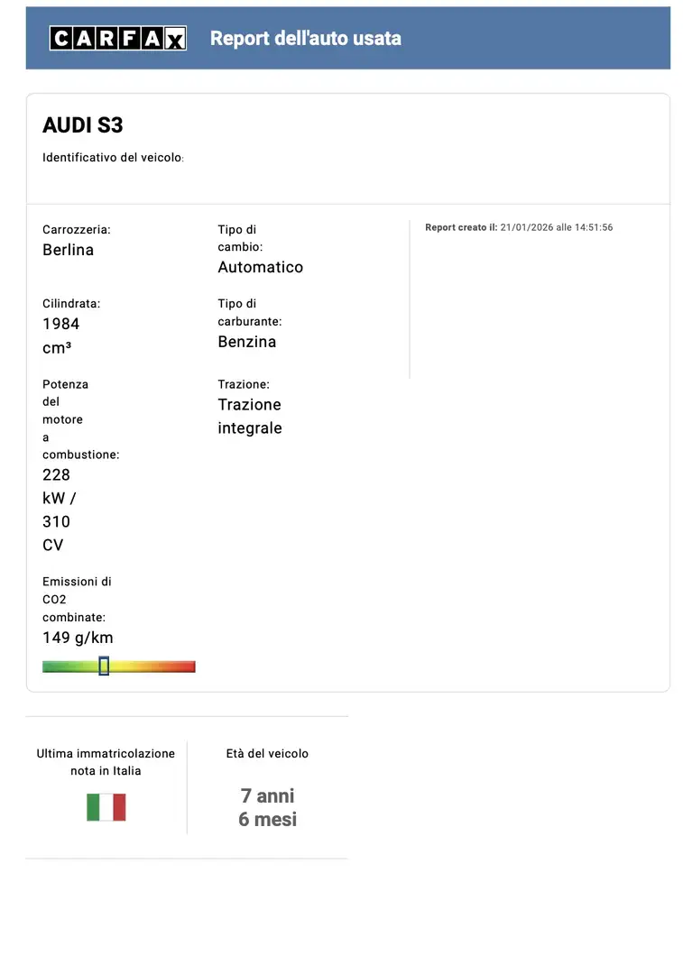 Audi S3 2.0 tfsi quattro 310cv (Tagliandi Ufficiali Audi) Blau - 2
