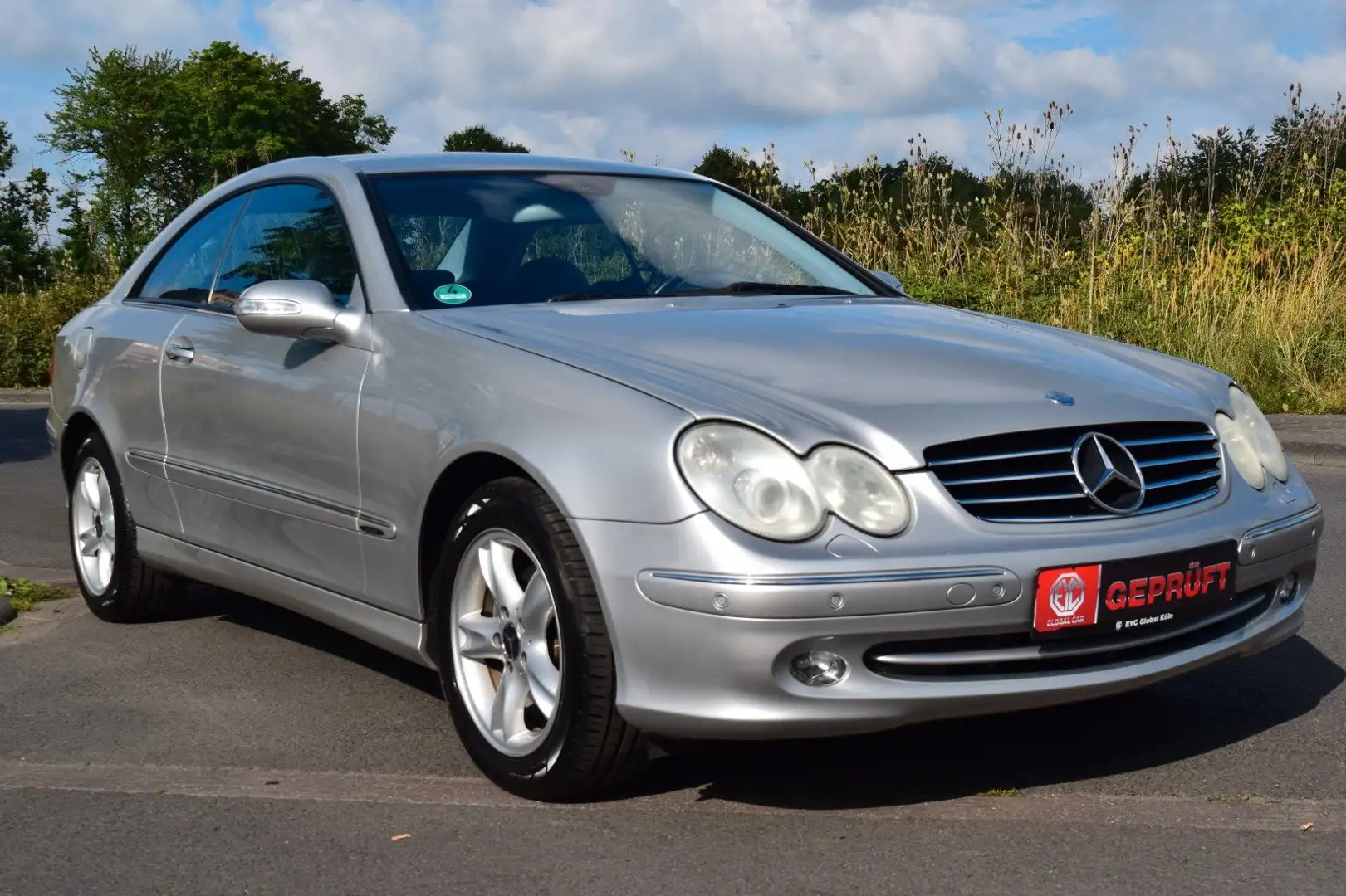 Mercedes-Benz CLK 200 Coupe Kompressor Avantgarde Leder, Autom Silber - 2