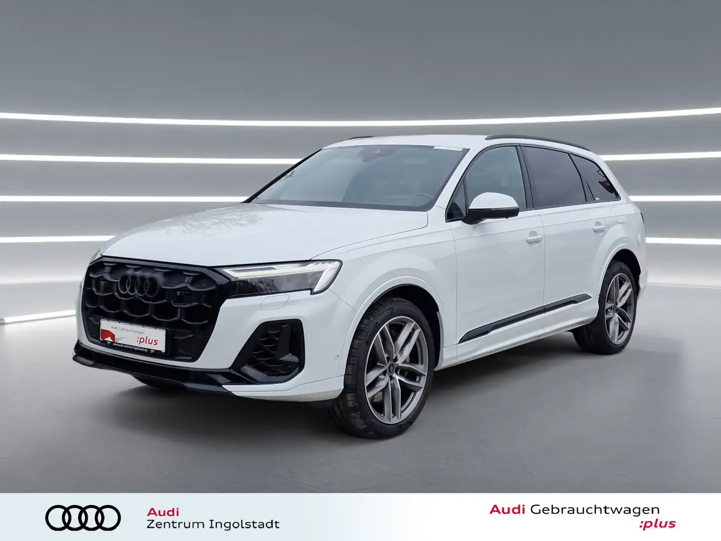 Audi Q7 55 TFSI e qu S line MATRIX Luft AHK HuD 21" Weiß - 2