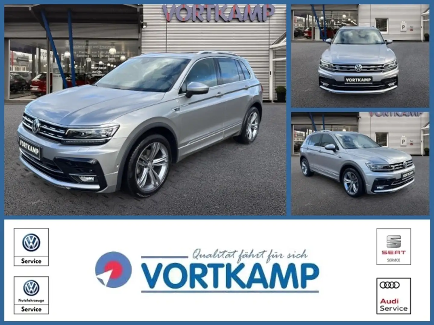 Volkswagen Tiguan Highline TDI DSG R-Line PANO STANDH AHK Silber - 1