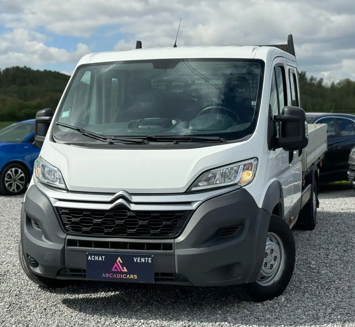 Peugeot Boxer 2.2 HDi BENNE MAXI -DOUBLE CABINE 7 PLACES - RADIO Blanc - 1