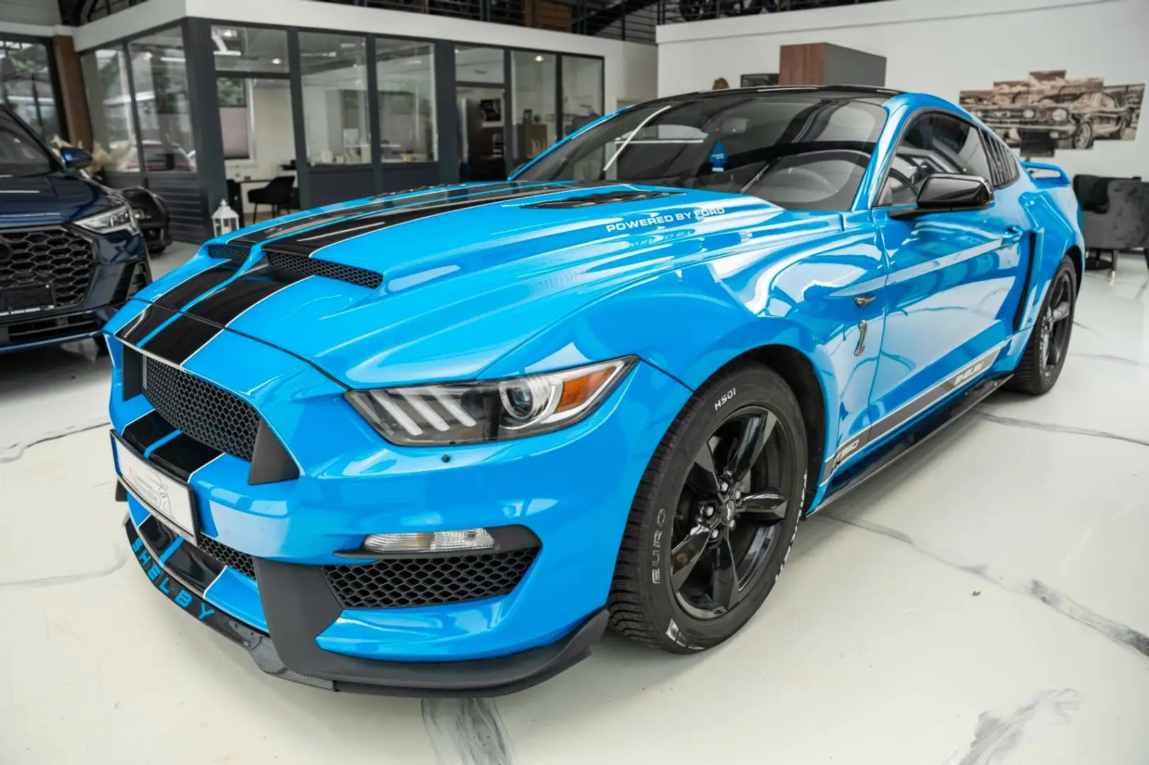 Ford Mustang MUSTANG 3.7 GT350 SHELBY BRC LPG NAV StzHz VOLL Blau - 1