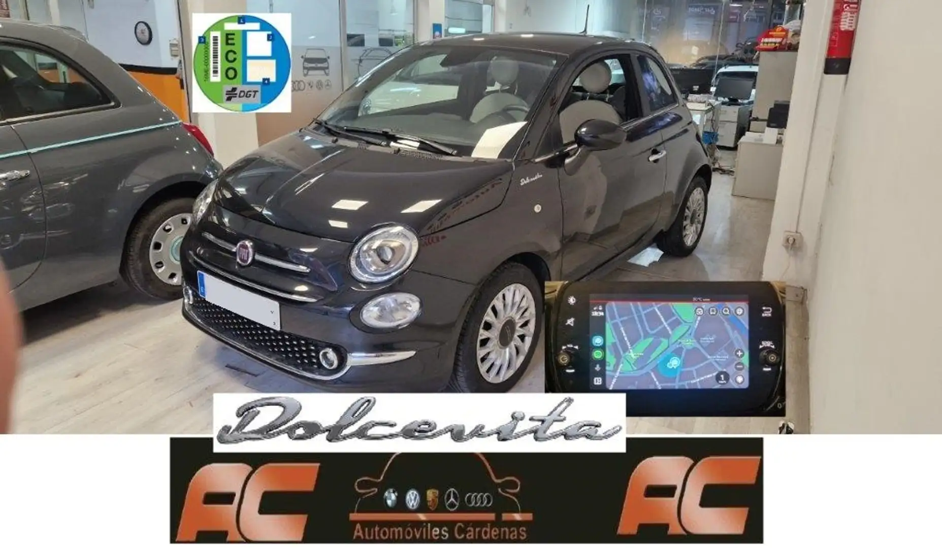Fiat 500 1.0 Hybrid Dolcevita 52kW Negro - 1