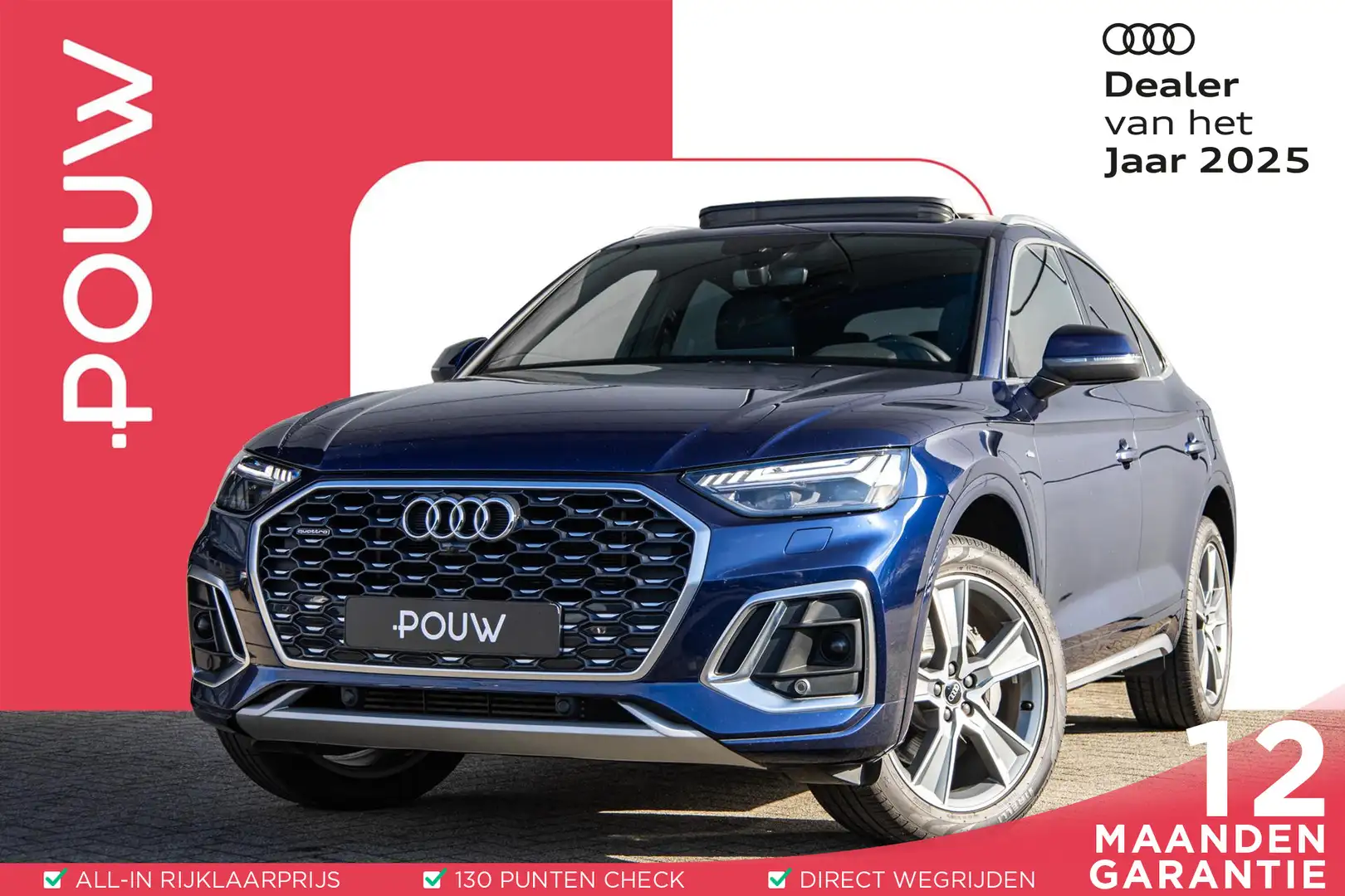 Audi Q5 Sportback 50 TFSIe 299pk PHEV S Edition | SoH 97% Bleu - 1