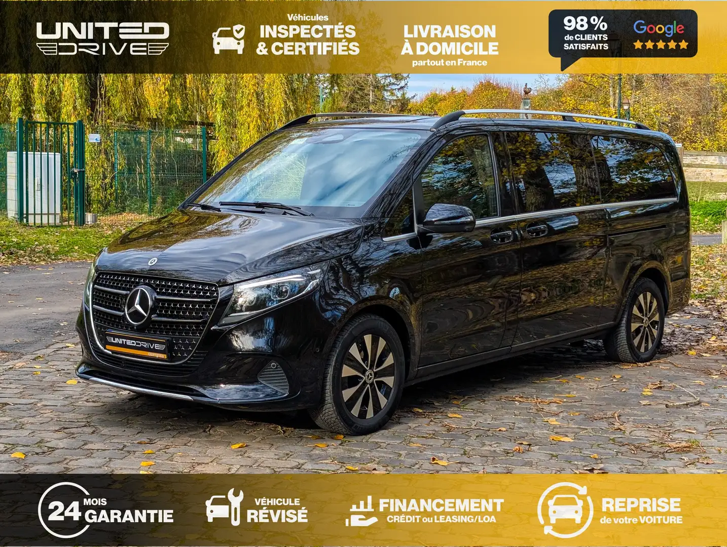 Mercedes-Benz V 300 d XL 8pl Avantgarde 237ch Zwart - 1