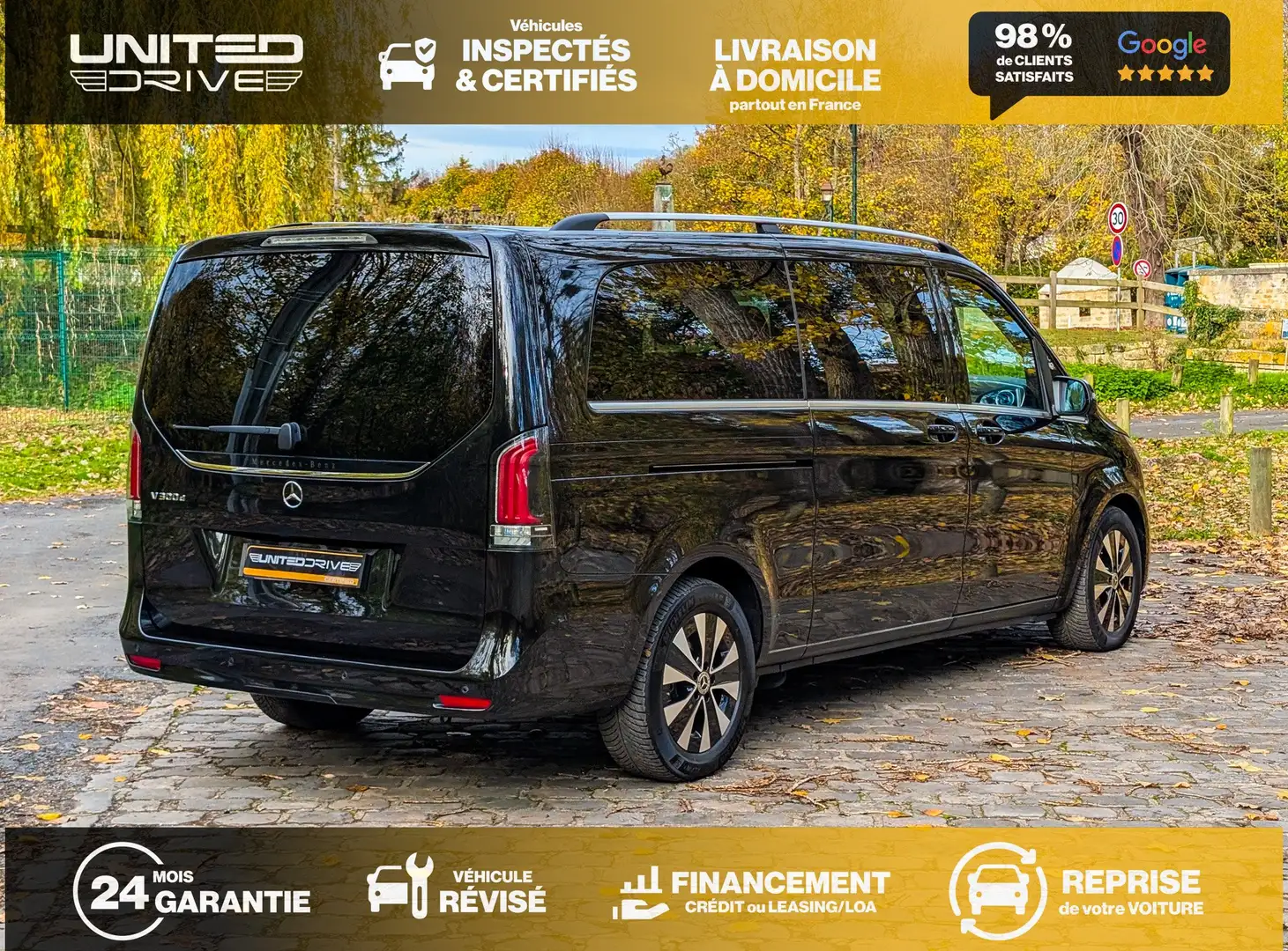 Mercedes-Benz V 300 d XL 8pl Avantgarde 237ch Zwart - 2