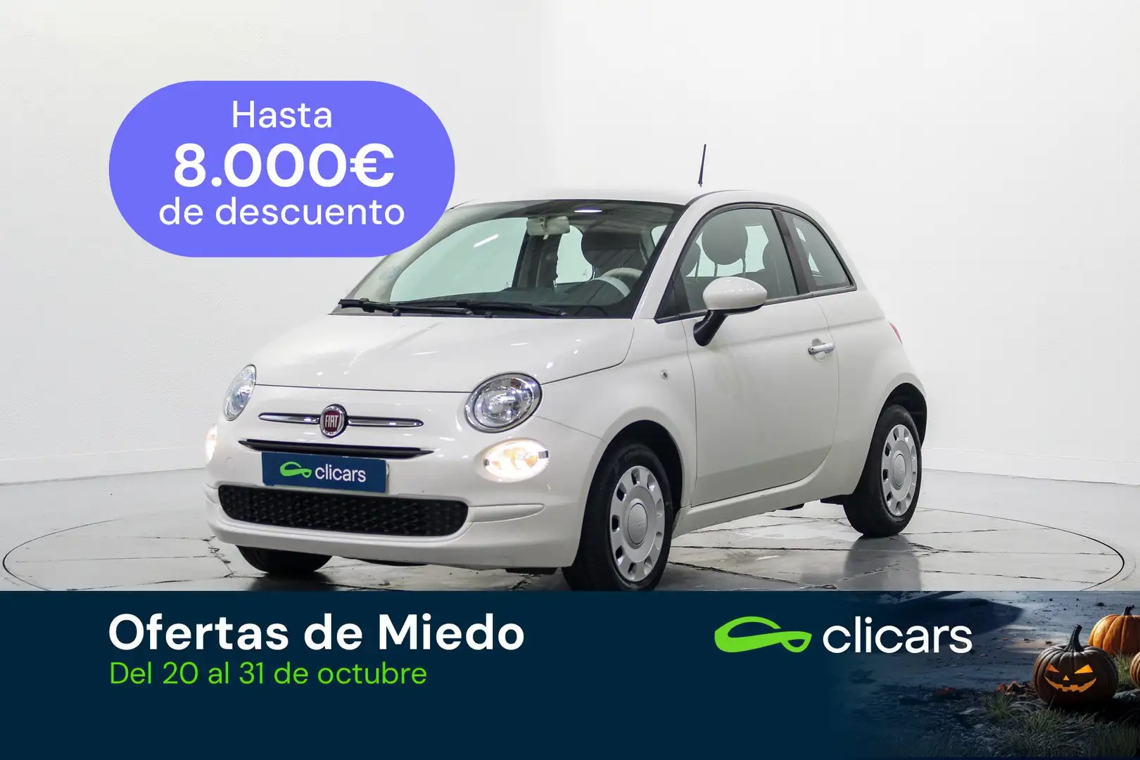 Fiat 500 1.0 Hybrid Cult 52kW Blanc - 1
