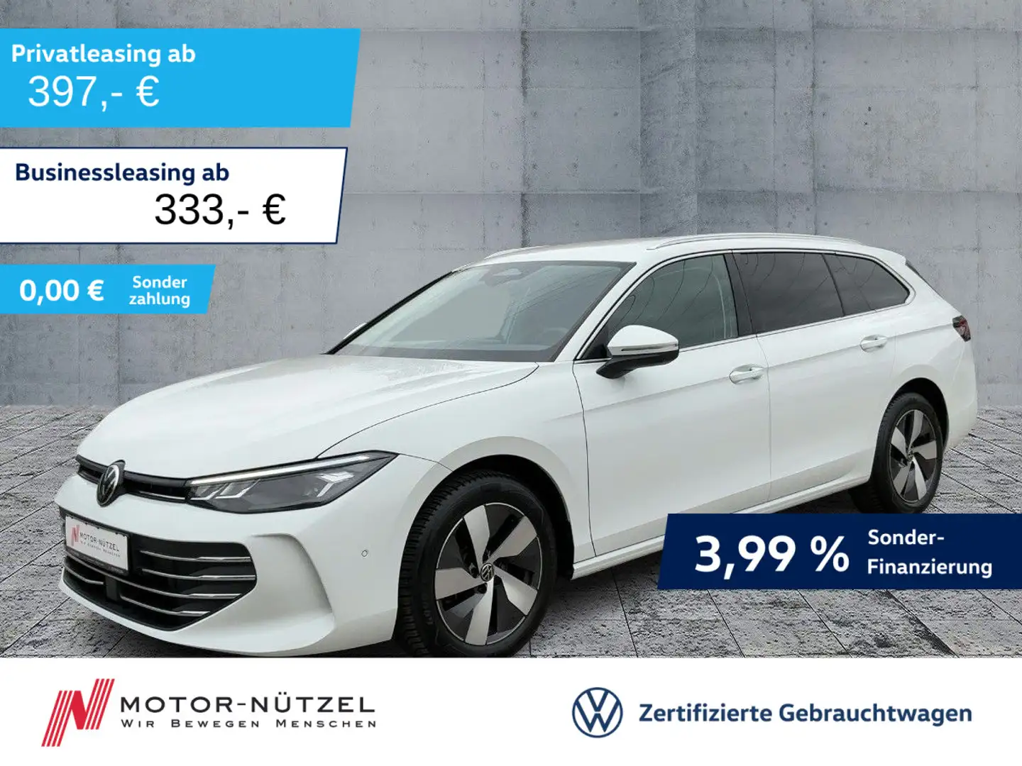 Volkswagen Passat Variant 1.5 eTSI DSG BUSINESS LED+NAV+AHK Weiß - 1