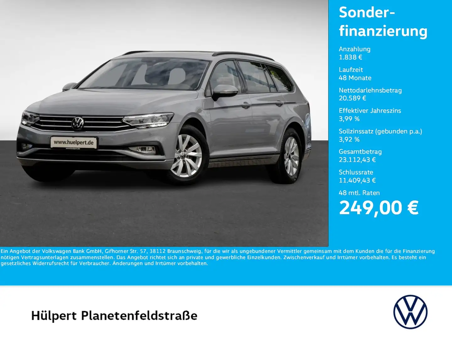 Volkswagen Passat Variant 2.0 STANDHEIZUNG CAM NAVI LED ALU Gris - 1
