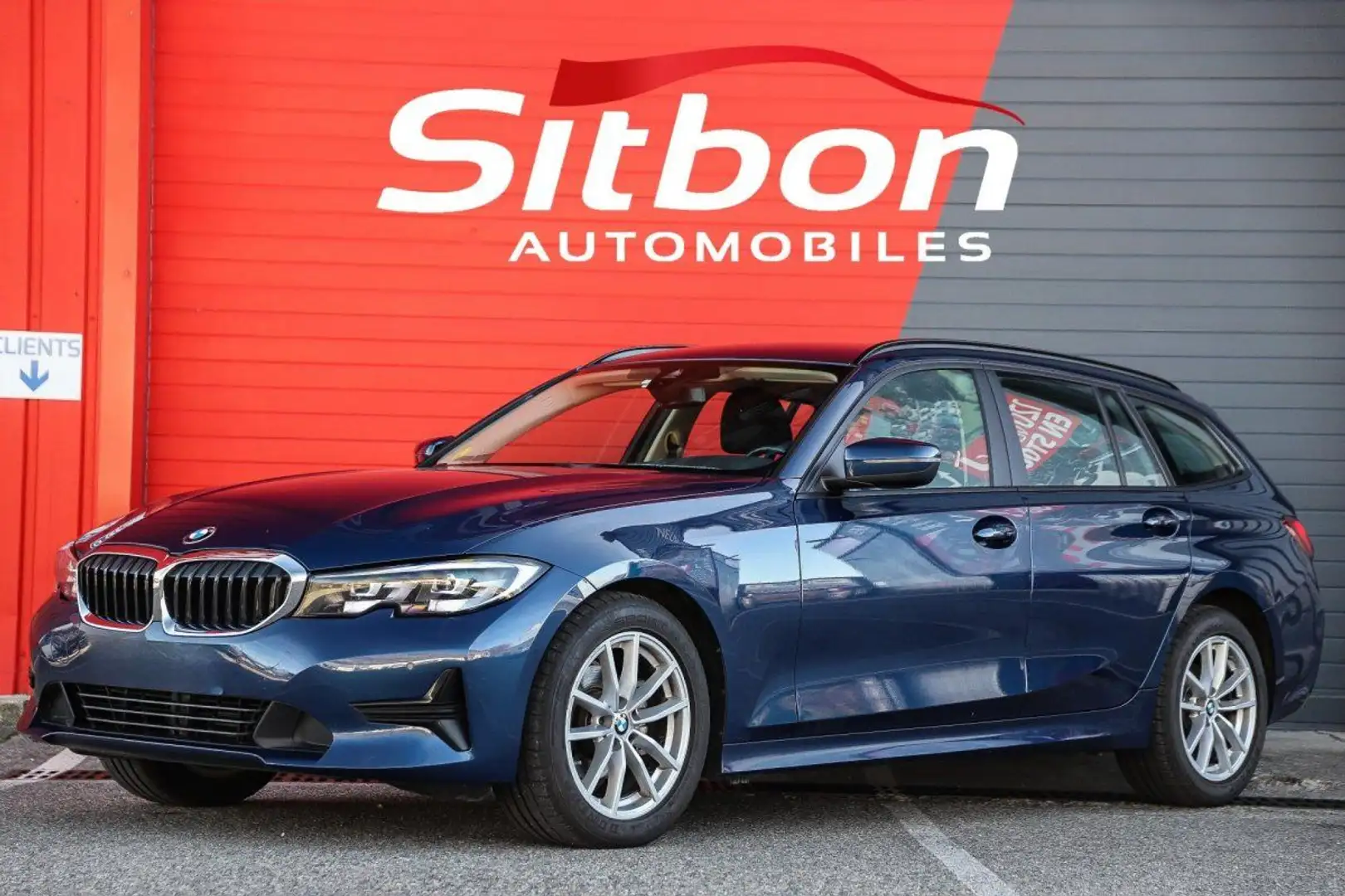 BMW 318 serie touring 318d Lounge BVA G21 BREAK CAMERA GPS Bleu - 1