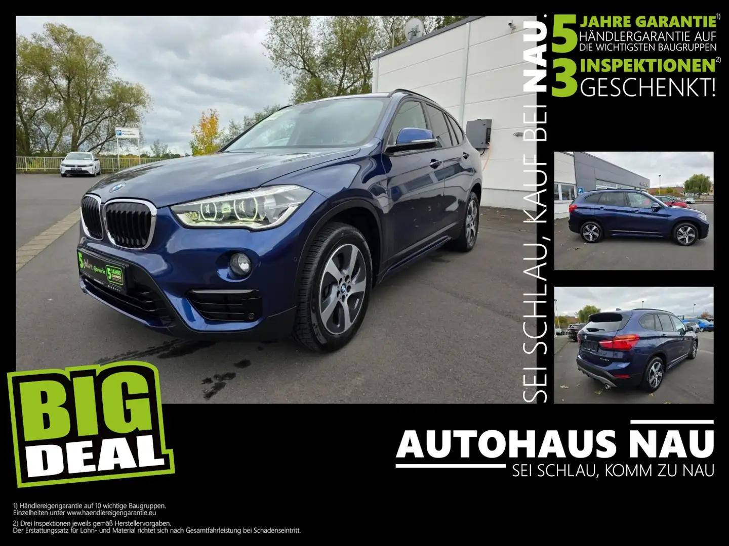 BMW X1 xDrive 20d Sport Line inkl. BigDeal Blauw - 1