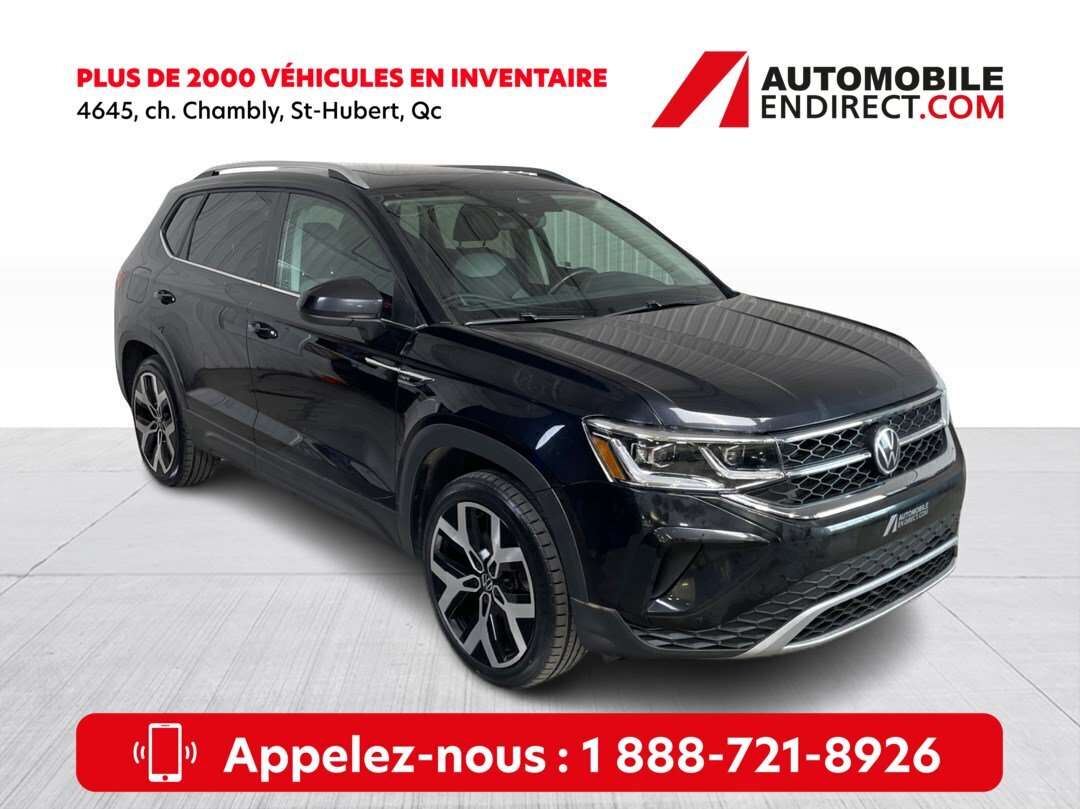 2022 Volkswagen Taos HighlineAWD Cuir Toit Mags Sièges chauffants Camér