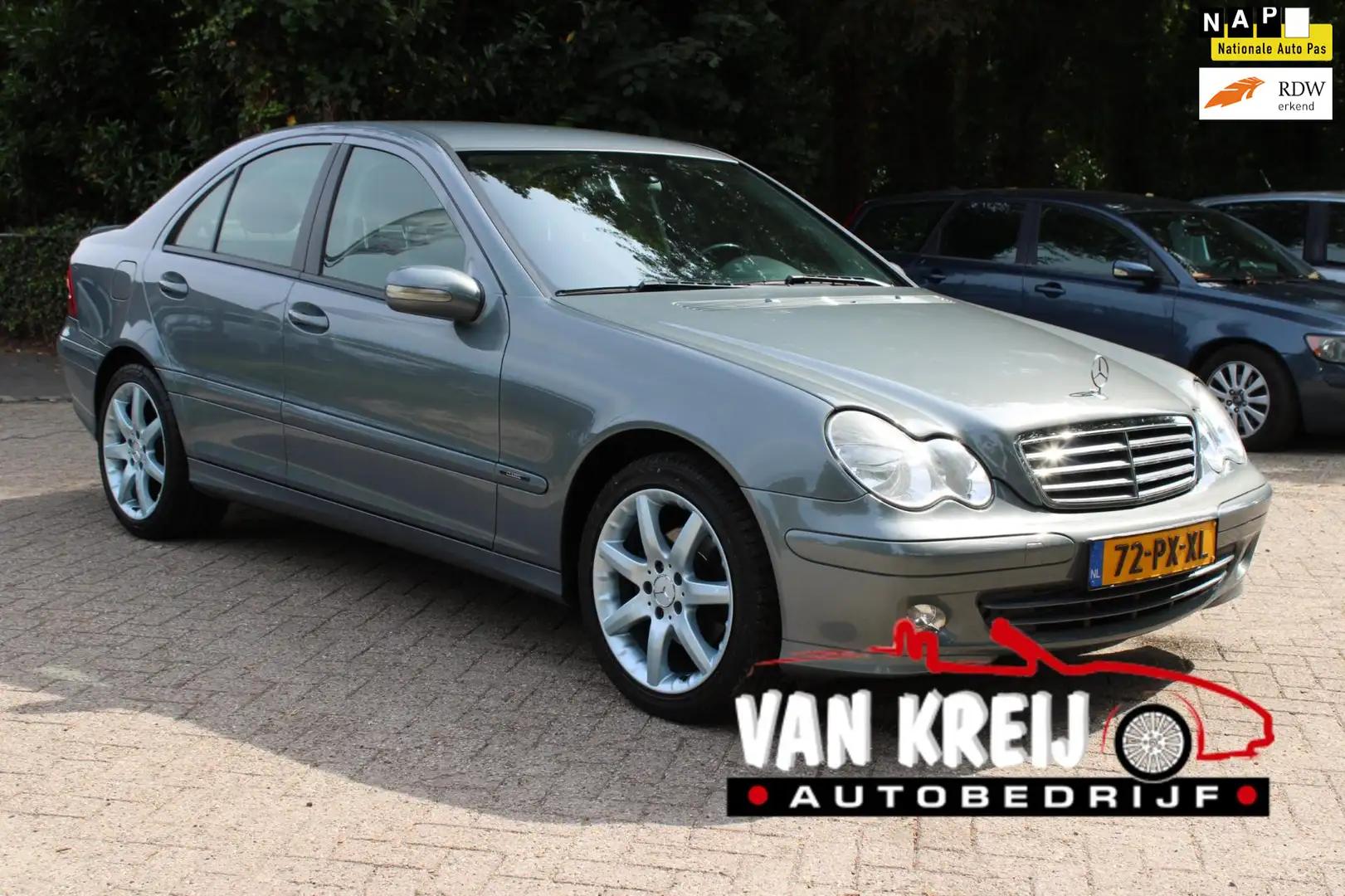 Mercedes-Benz C 180 K. Classic Clima Cruis navi , Superconditie!! Grijs - 1