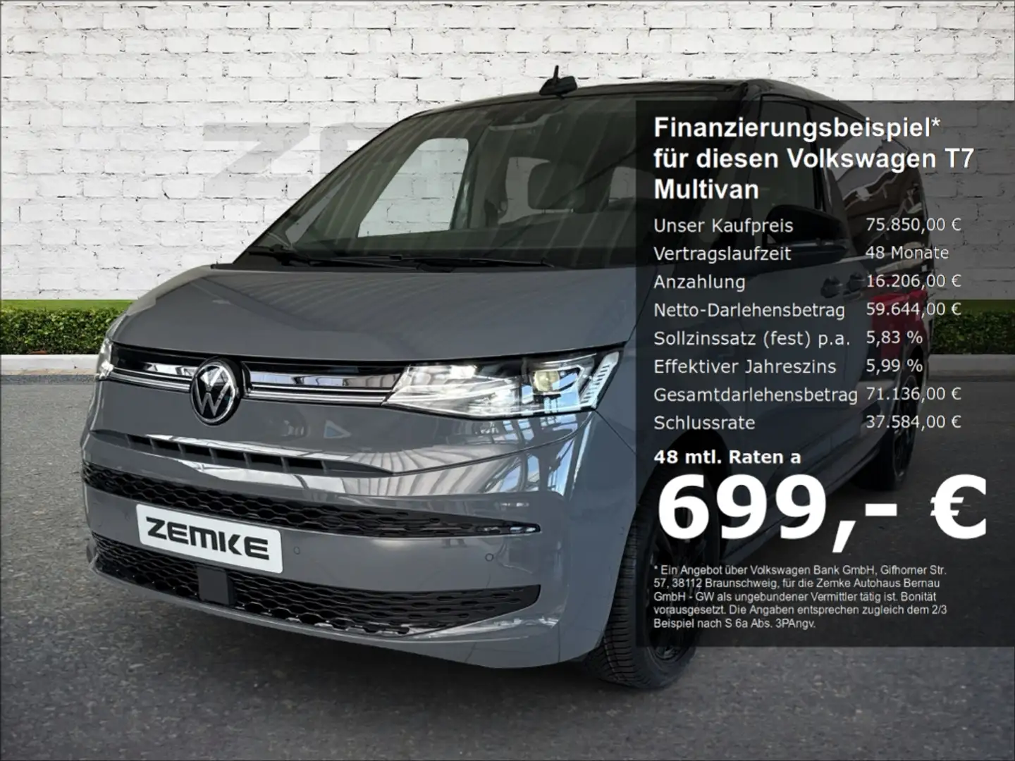 Volkswagen T7 Multivan Edition 2,0 TSI OPF DSG LÜ Leder Navi AD StandHZG Grau - 1