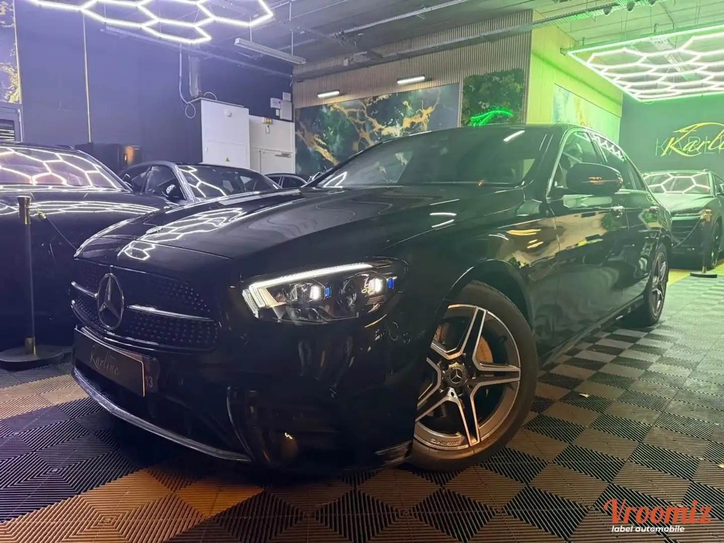 Mercedes-Benz E 220 2.0 220 D 194 cv AMG LINE 9G-TRONIC BVA9 I VDG DE BOÎTE OK- Sièges CHAUF/ÉLEC/MÉM Negro - 1