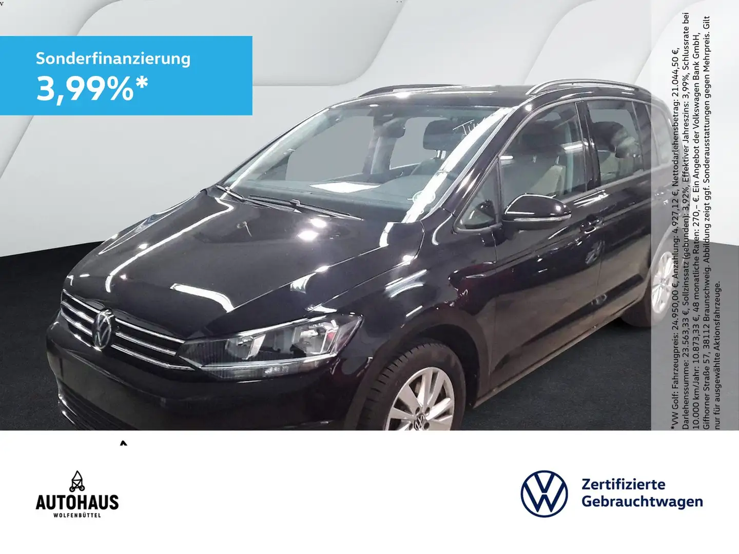 Volkswagen Touran Comfortline 1.5 TSI APP NAV PDC SHZ Schwarz - 1