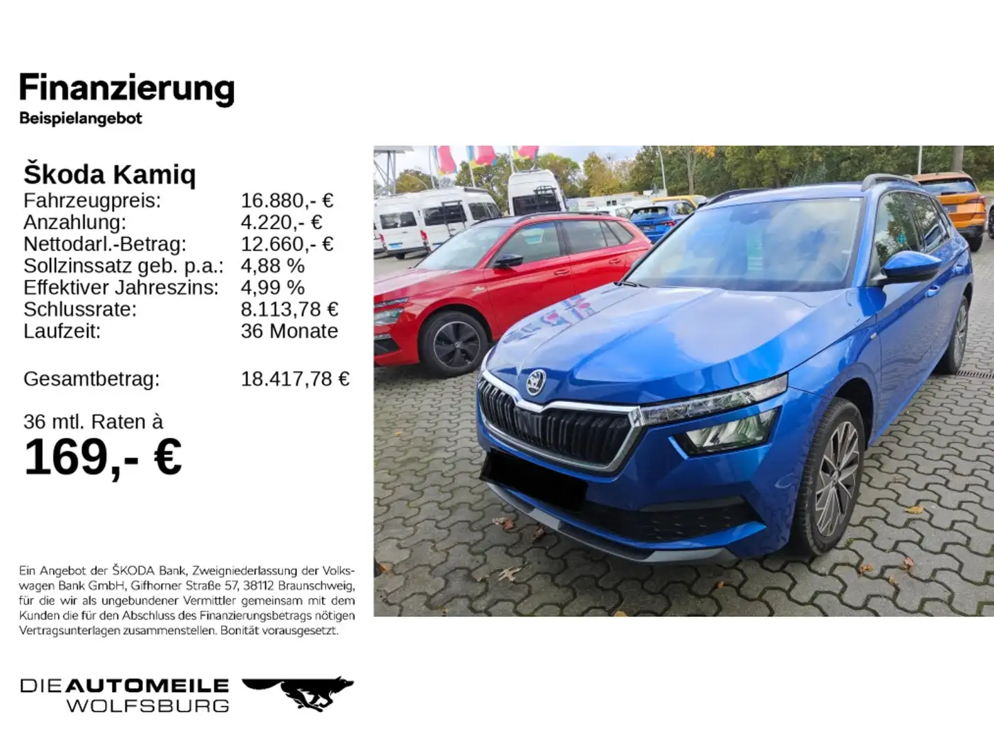 Skoda Kamiq 1.0 TSI Clever LED/Einparkhi Blau - 2