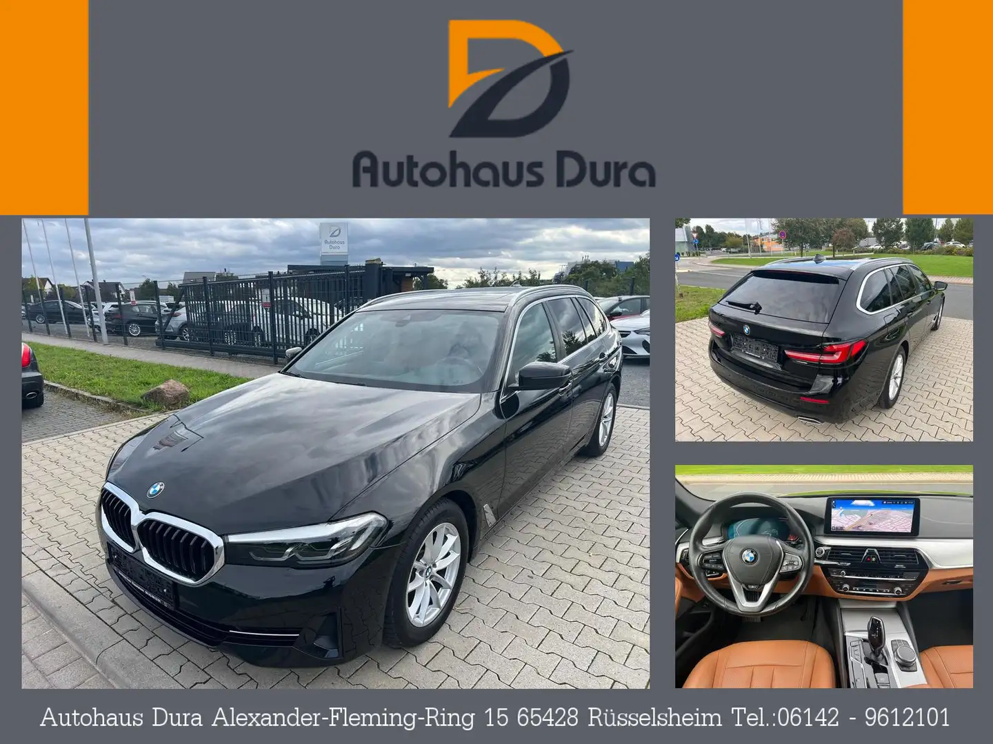 BMW 520 520i Touring Aut. Navi+Led+Pano+Kamera+Ahk Zwart - 1