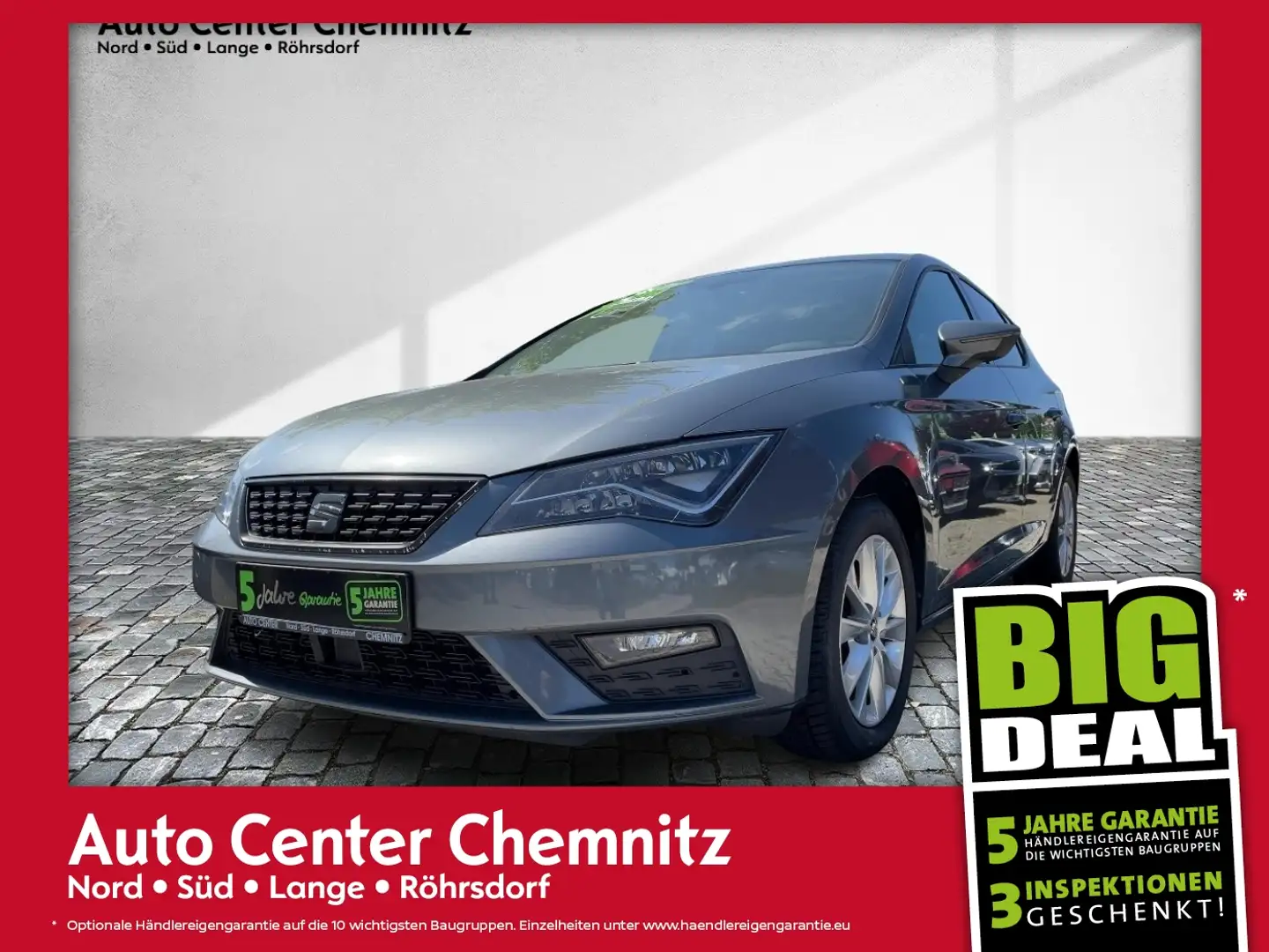 SEAT Leon 1.6 TDI Style LED/Navi/Klima/PDC Grijs - 1