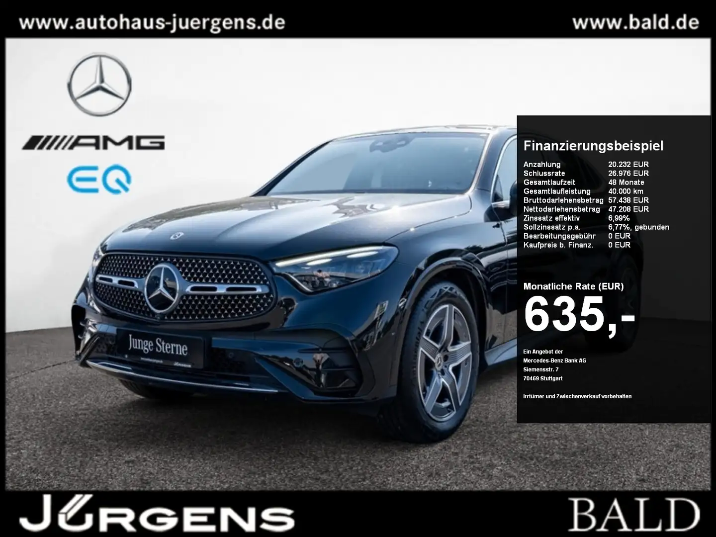 Mercedes-Benz GLC 300 4M Coupé AMG-Sport/DIGITAL/360/Pano/AHK Schwarz - 1
