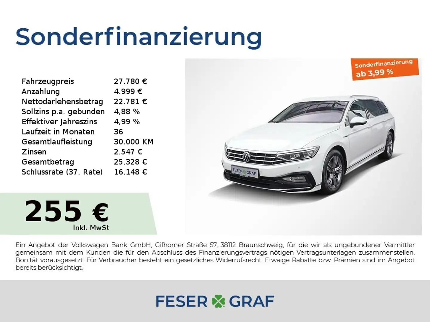Volkswagen Passat Variant R-Line 2.0 TDI DSG AHK Matrix 17" Weiß - 1