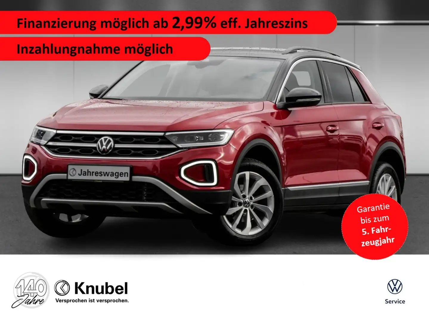 Volkswagen T-Roc Style 1.5 TSI DSG LED+ Navi AHK Standhzg. Trave... Rot - 1