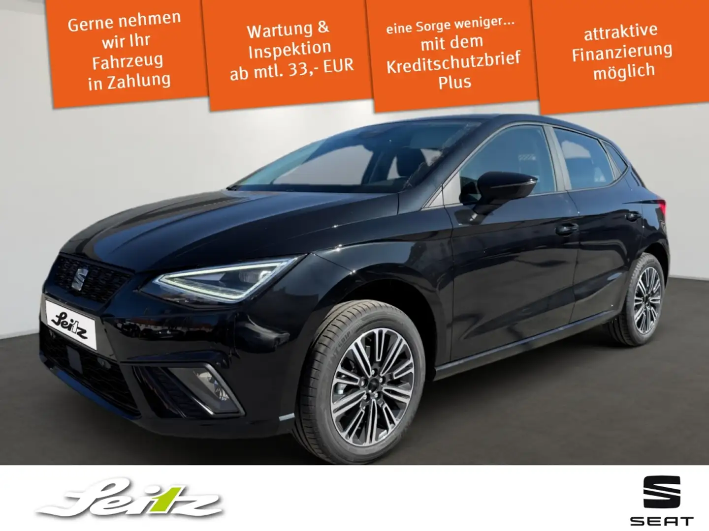 SEAT Ibiza 1.0 TSI Style Edition *APPCON*KAMERA*SITZH* Zwart - 1