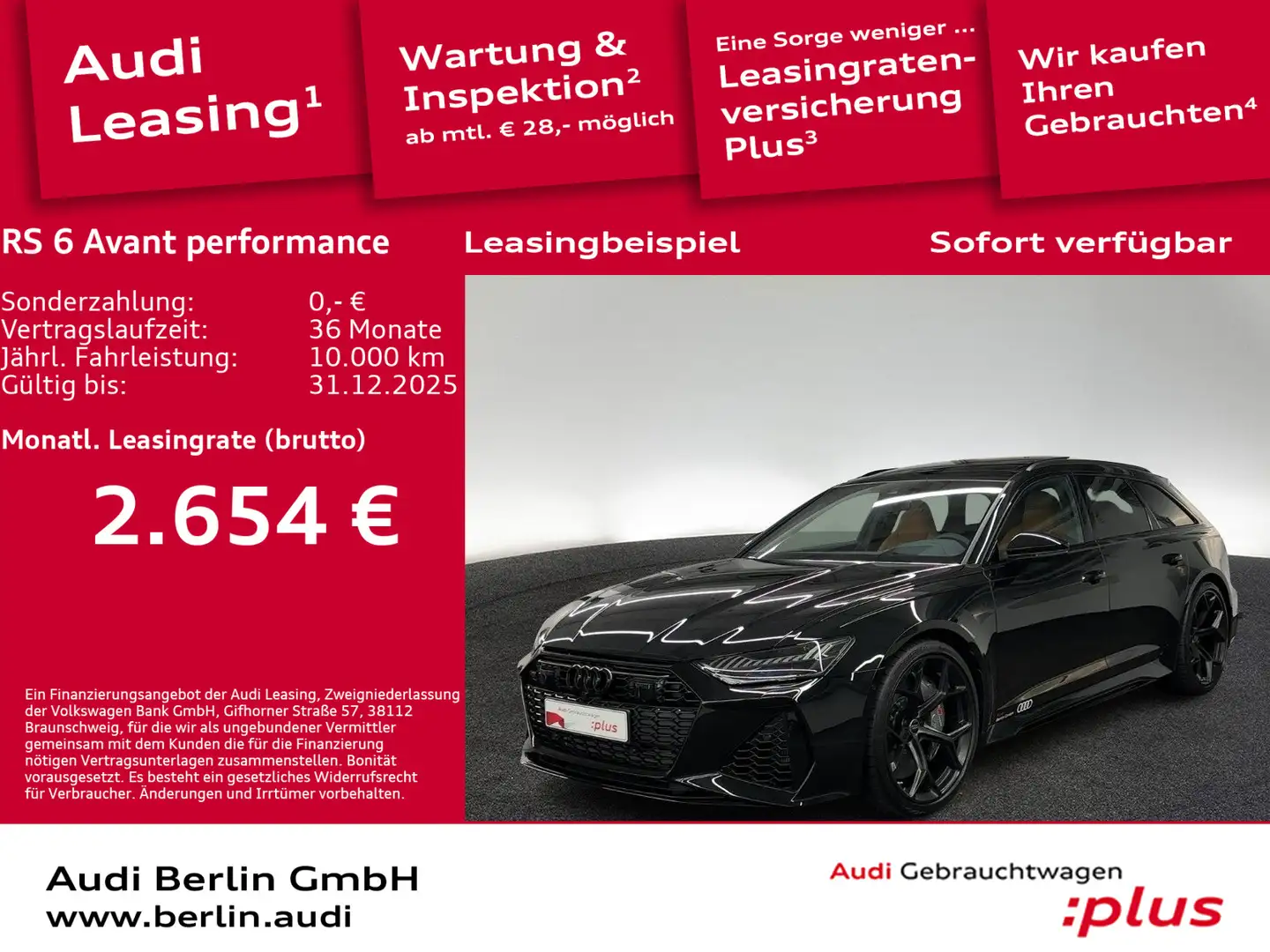 Audi RS6 tiptronic Schwarz - 1