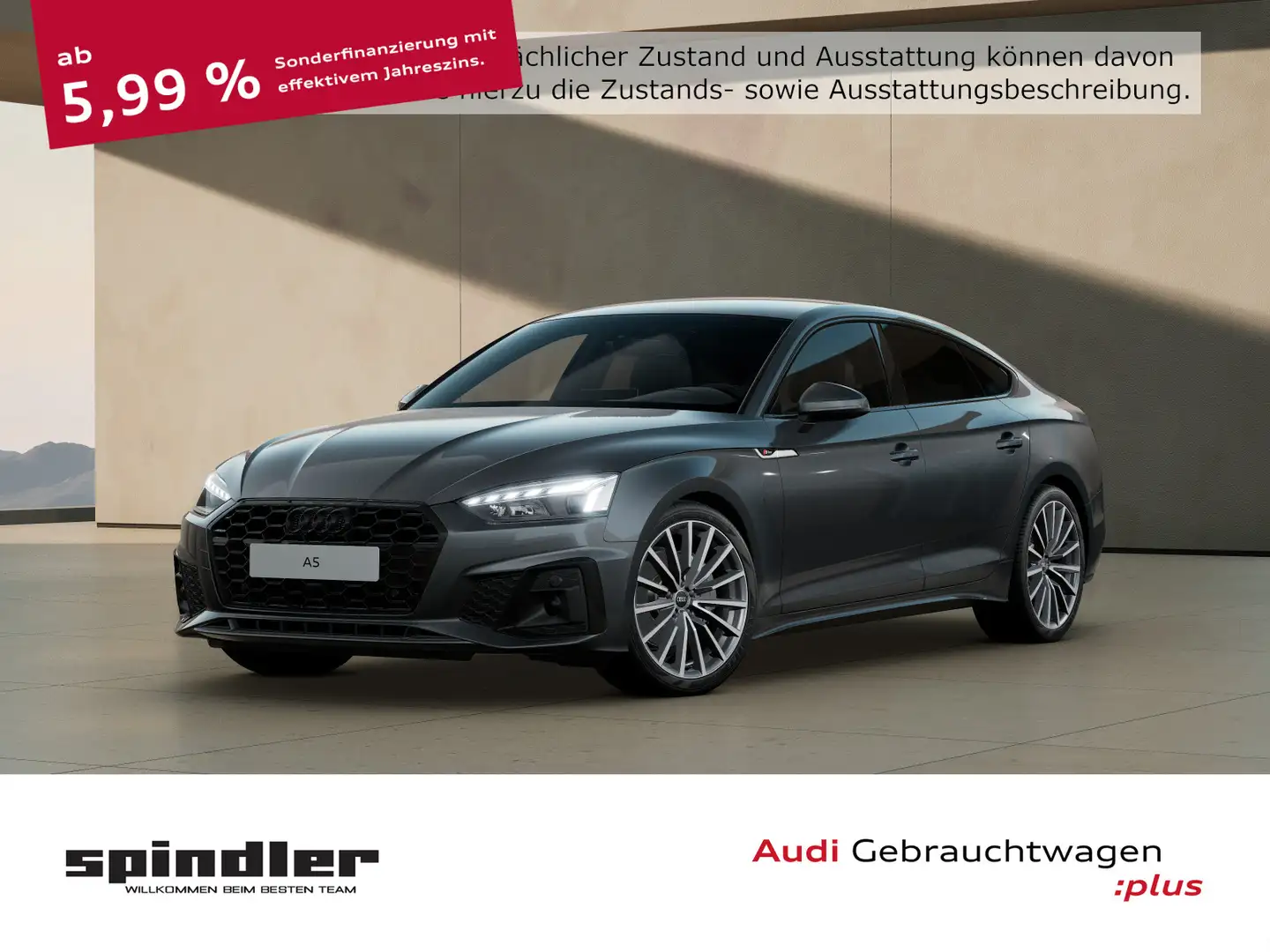 Audi A5 S-Line 40TDI S-tronic / Matrix, AHK Gris - 1