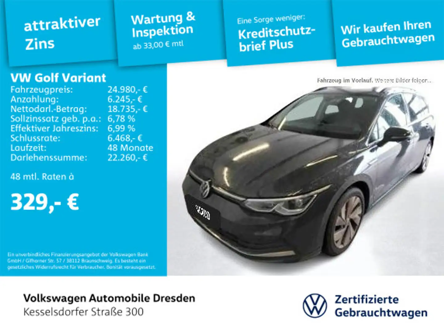 Volkswagen Golf Variant Style Grau - 1