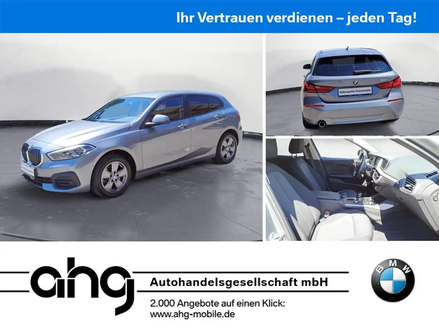 BMW 118 i Advantage Sitzhzg. Vorn Lederlenkrad Grijs - 1