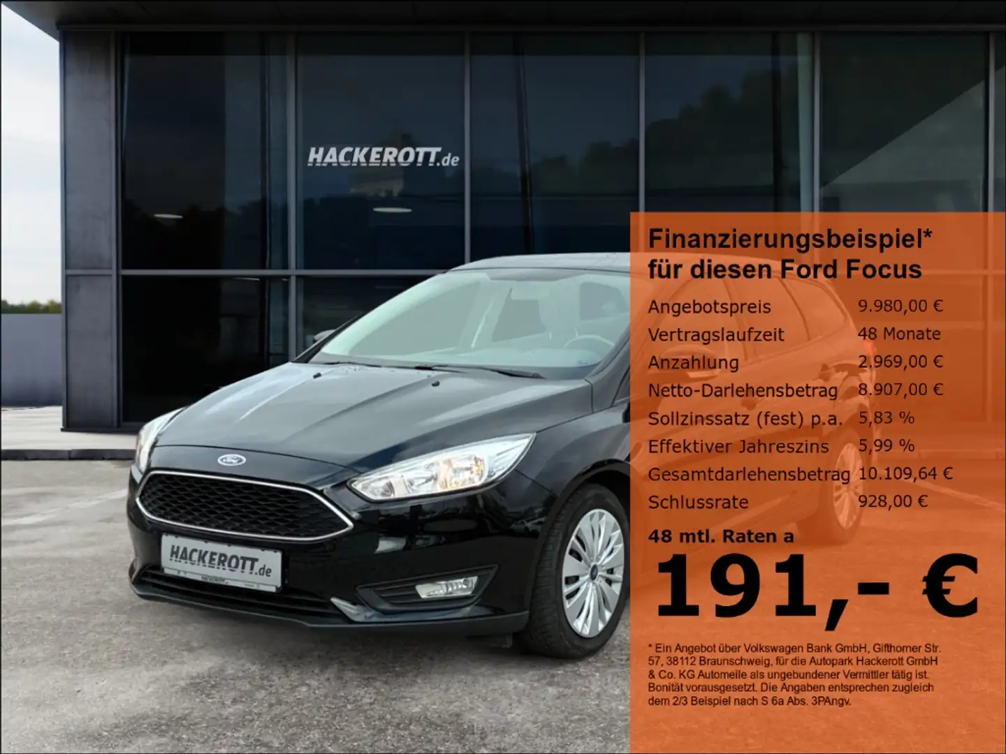 Ford Focus Turnier Trend 1.0 EcoBoost Klimaa. Bluetooth Szhzg Negro - 1