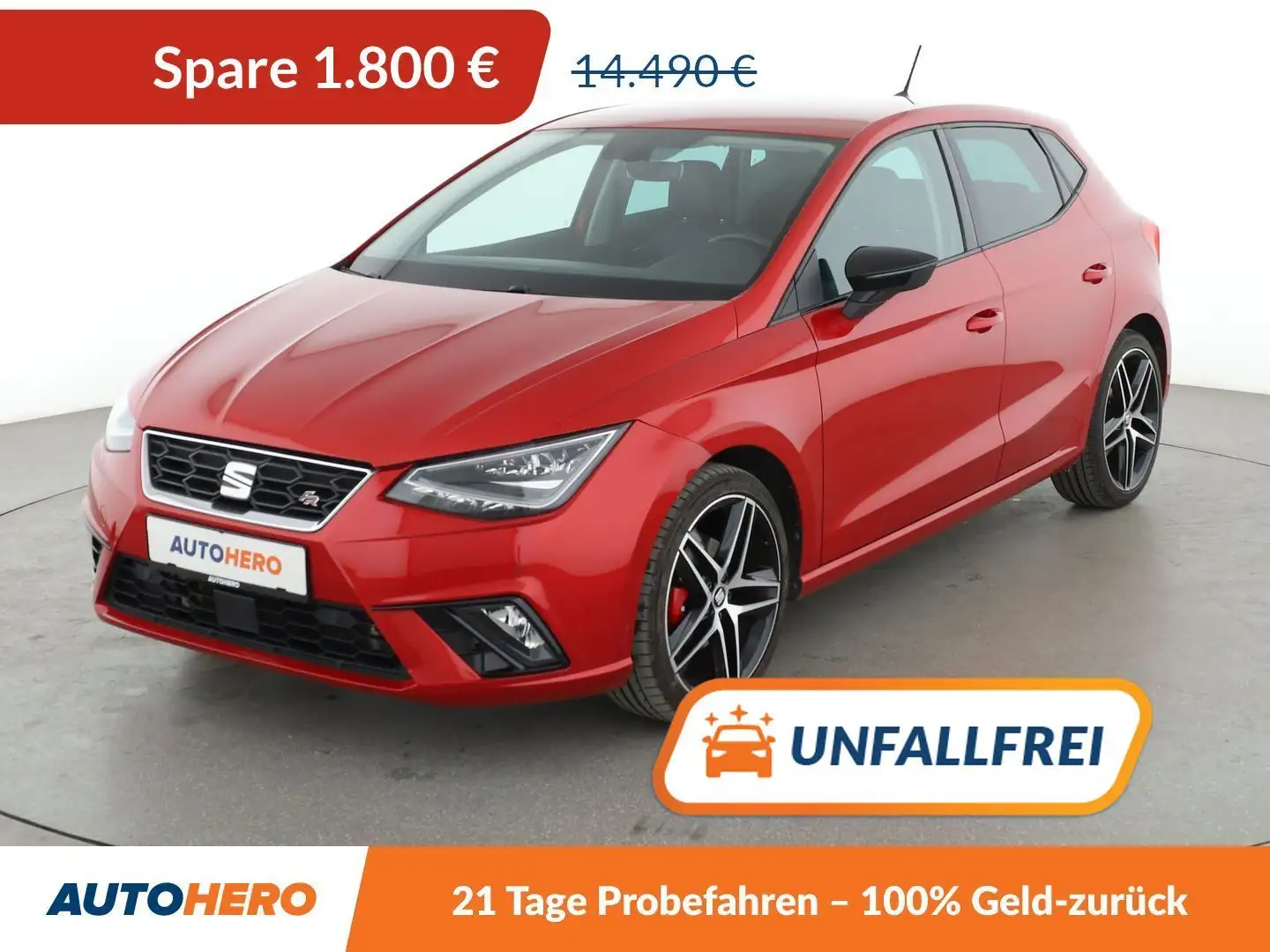 SEAT Ibiza 1.0 TSI FR*CAM*LED*PDC*SHZ*TEMPO*KLIMA*GARANTIE* Rot - 1