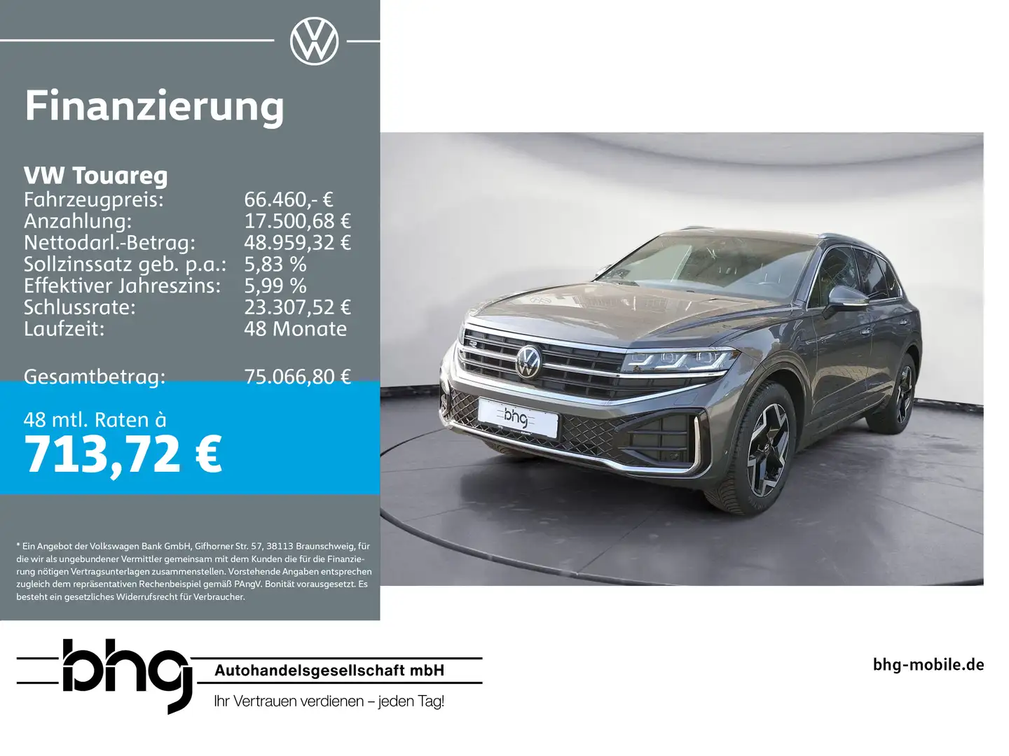 Volkswagen Touareg 3.0 TDI DSG 4Motion *R-LINE* #HEAD-UP #A Gris - 1