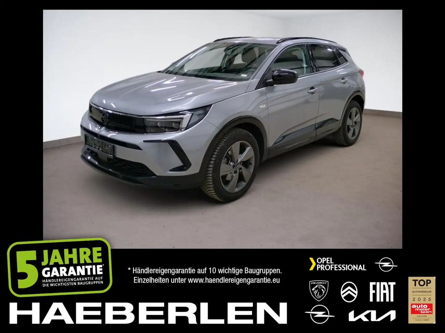 Opel Grandland 1.5 D GS Line LED+Navi+SHZ+2xKlima+360 Grijs - 1