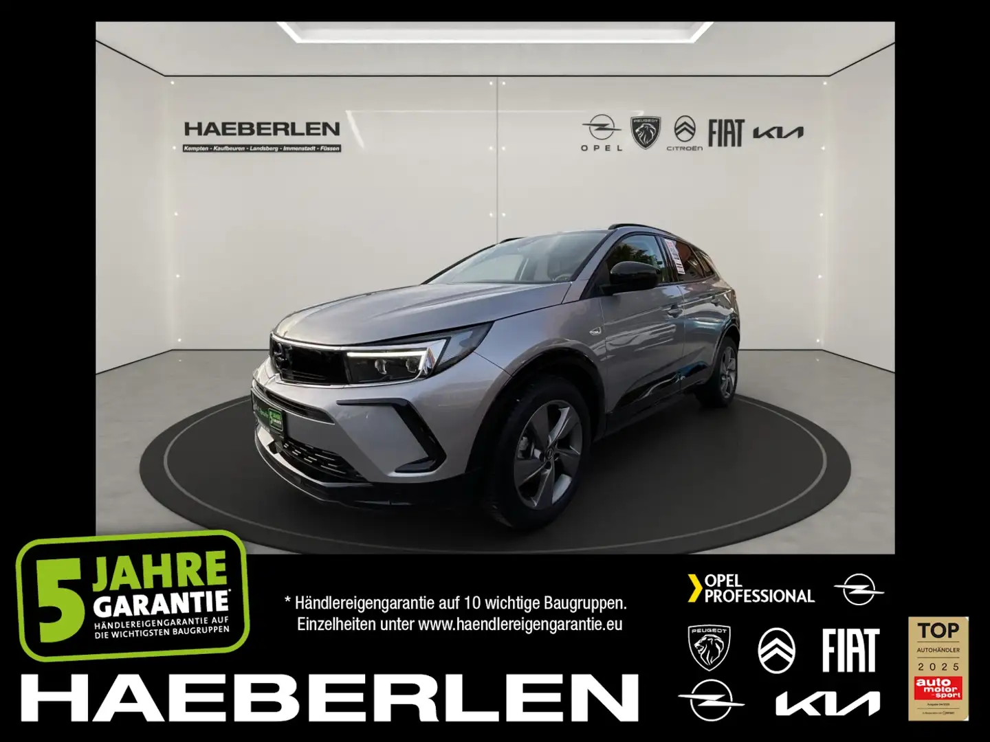 Opel Grandland 1.5 D GS Line LED+Navi+SHZ+2xKlima+360 Grijs - 1