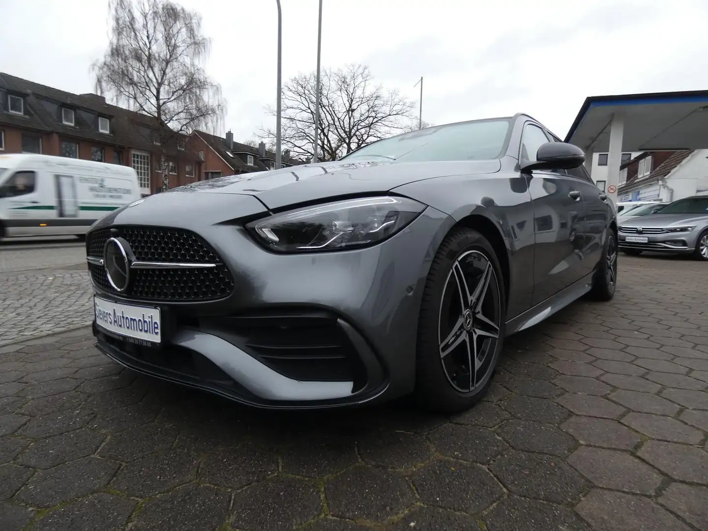 Mercedes-Benz C 220 T d Hybr 9G-Tronic AMG Line Pano.AHK ACC Gris - 1