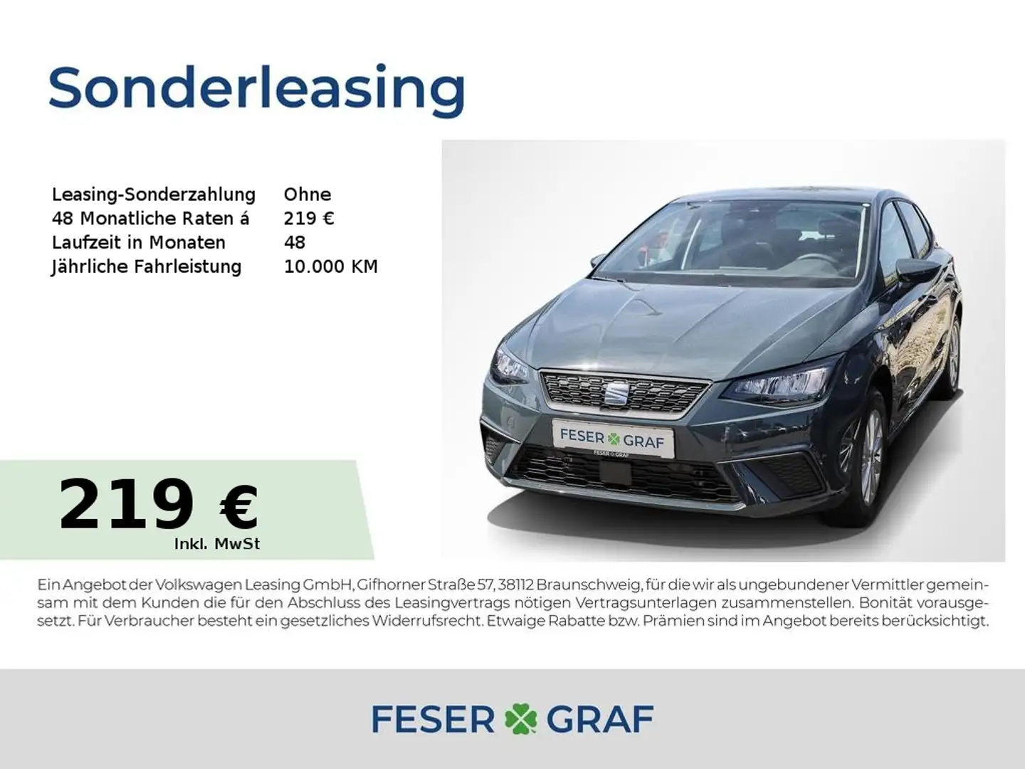SEAT Ibiza 1.0 TSI Road Edition DSG Navi RüKa Sitzh. Blau - 1