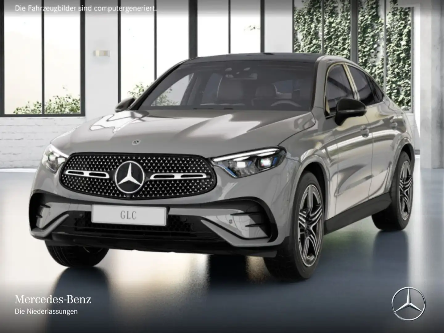 Mercedes-Benz GLC 200 4M AMG+NIGHT+PANO+360+AHK+KEYLESS+9G Grijs - 2
