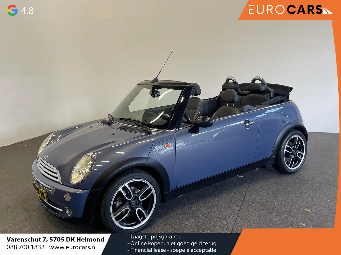 MINI Cooper Cabrio 1.6 Cooper Chili Lees opmerkingen Leder Parkeersen Bleu - 1