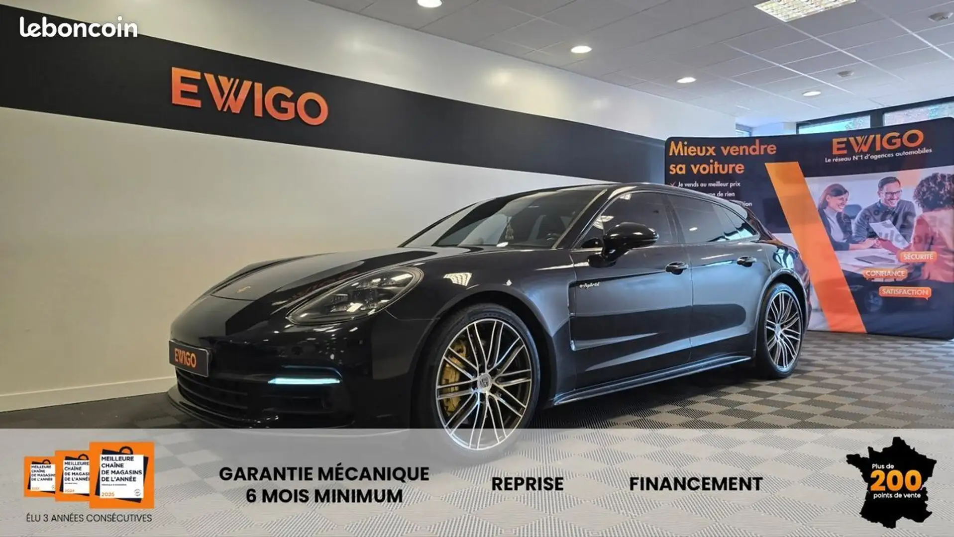 Porsche Panamera SPORT-TURISMO 2.9 E-HYBRID 462H 335 PHEV 17.9KWH 4 BVA + MOTEUR-TURBO 40k KMS Noir - 1