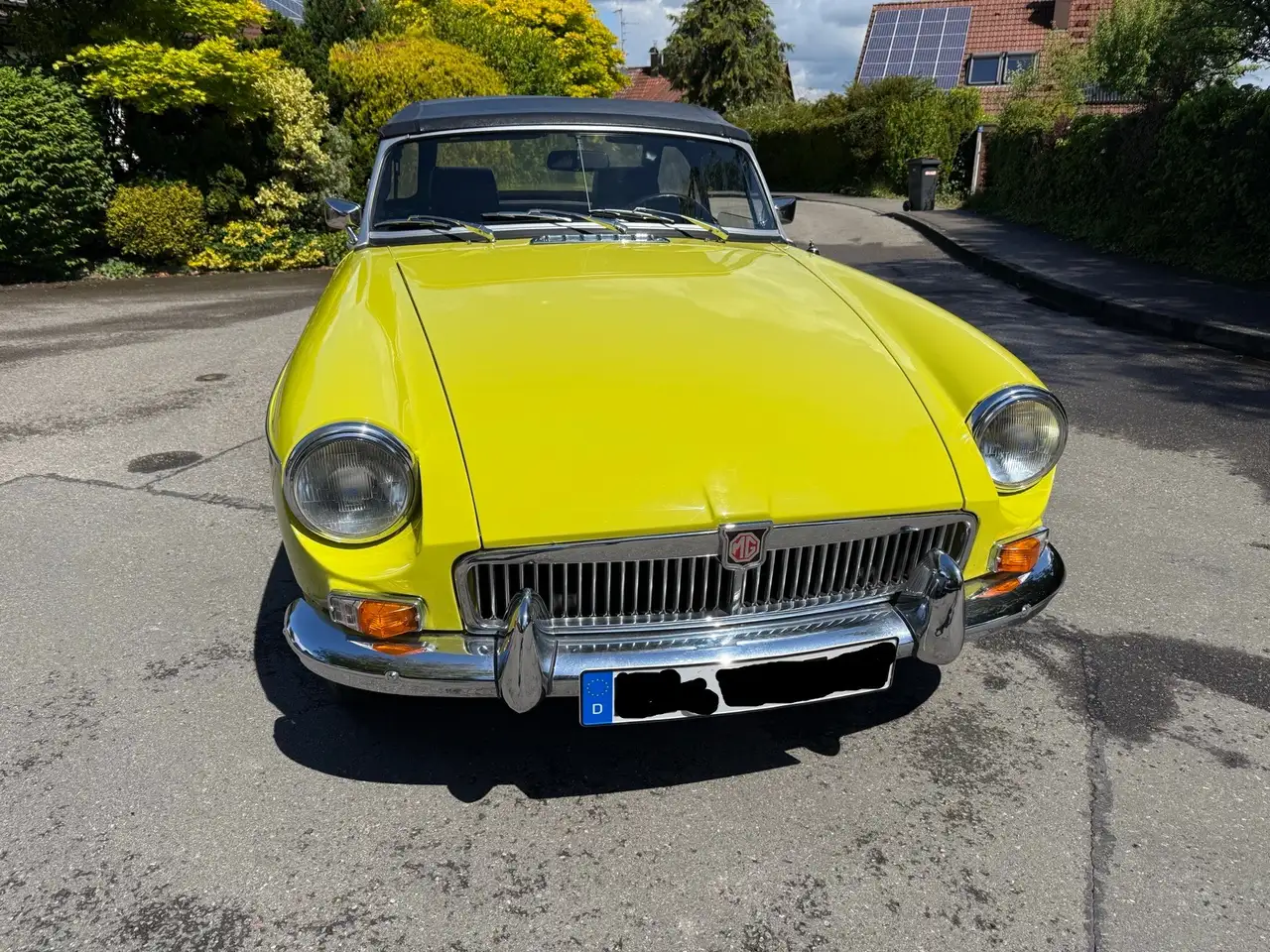 MG MGB Citron Yellow Cabrio, Top-Zustand, Chrom-Speichenräder, Garagenfahrzeug; TÜV NEU; seit 1982 in Familienbesitz, foto 5