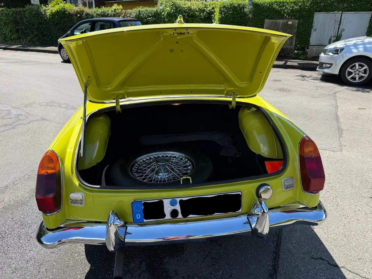 MG MGB Citron Yellow Cabrio, Top-Zustand, Chrom-Speichenräder, Garagenfahrzeug; TÜV NEU; seit 1982 in Familienbesitz, foto 6