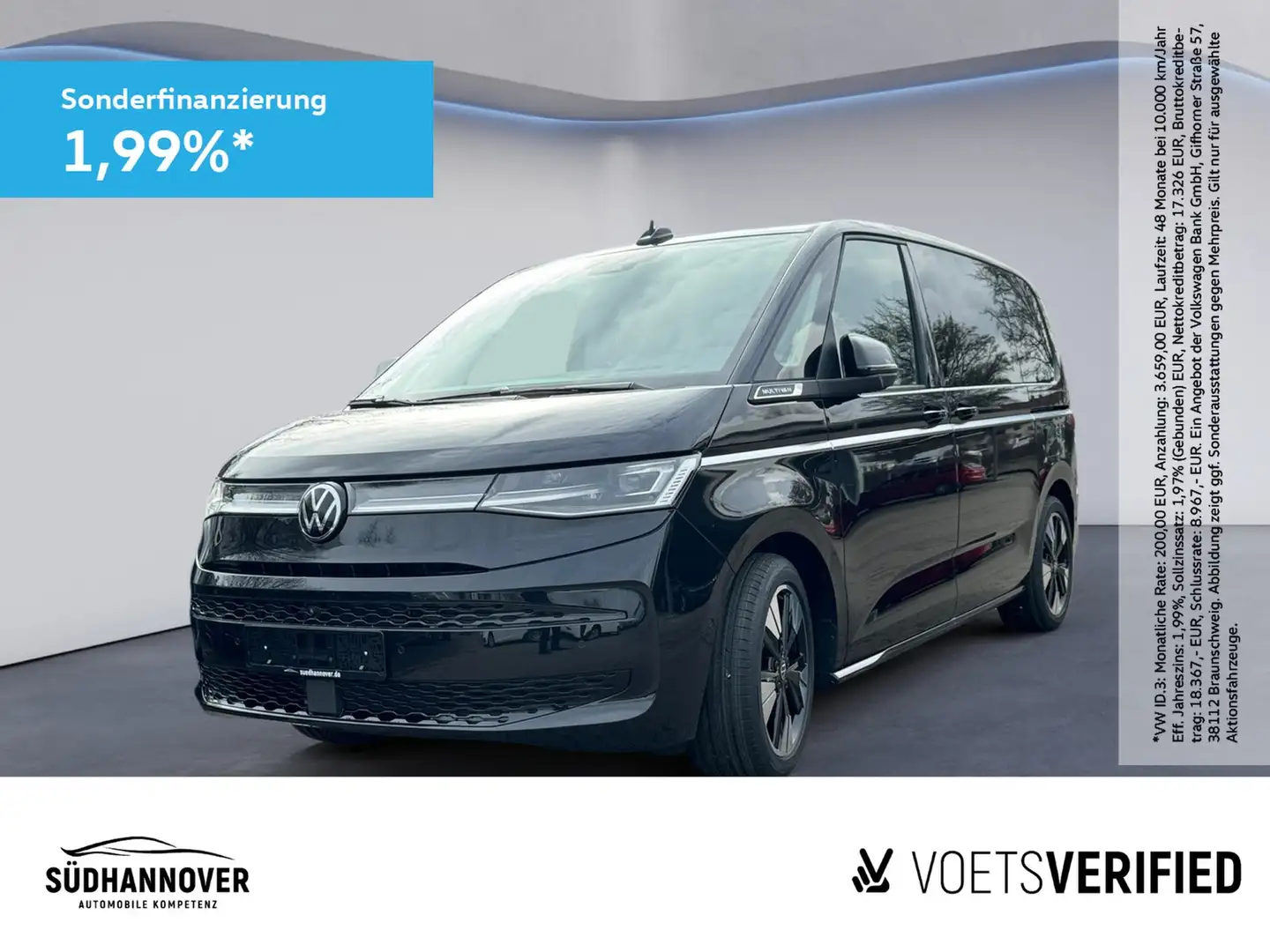 Volkswagen T7 Multivan 2.0 TDI 110 KW KÜ Style Standheizung Noir - 1