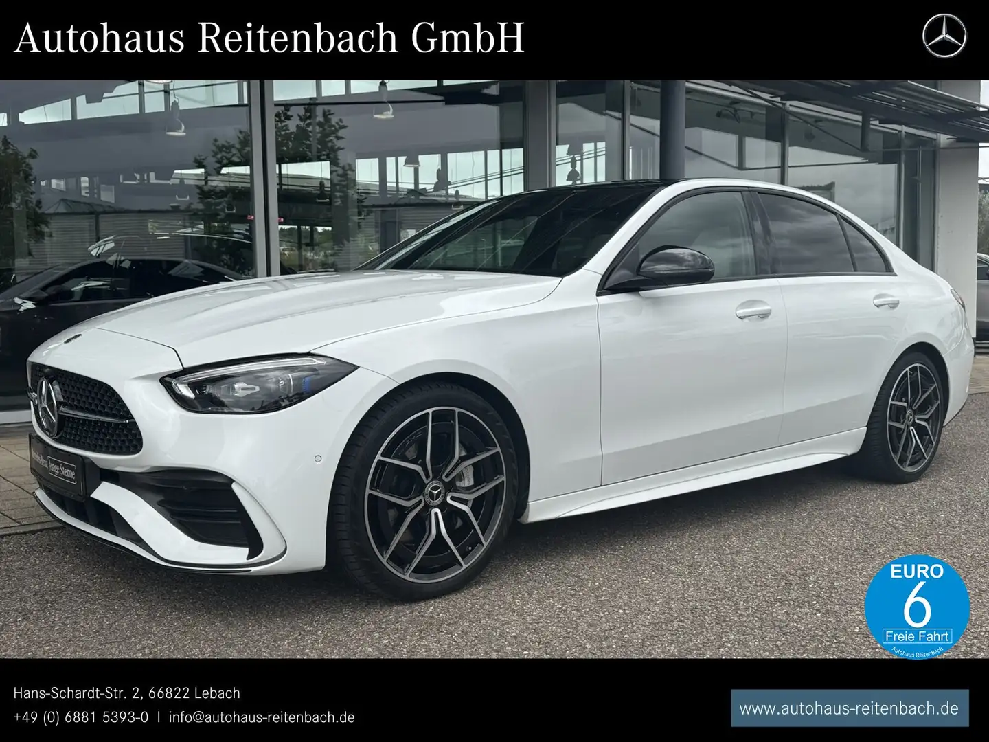 Mercedes-Benz C 300 C300d LIMO AMG+PANO+NIGHT TOTW+BURMESTE+AMBIENTE Wit - 1