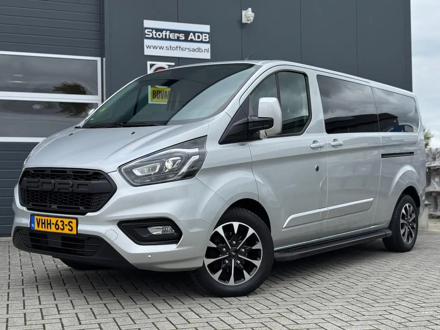 Ford Transit Custom 2.0 TDCI L2H1 Platinum DC 5P | 2X SCHUIF | Raptor Grijs - 1